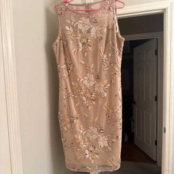 Calvin Klein Sequined Cocktail Dress - Picture 1 of 4